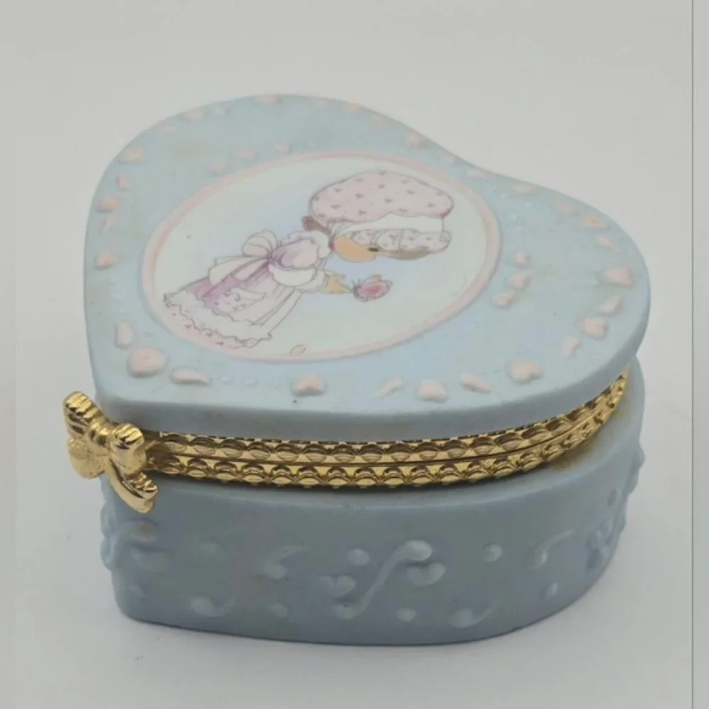 1996 Precious Moments Heart Shape Jewelry / Trinket Box